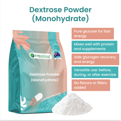 Dextrose Powder (Monohydrate), pure glucose powder for energy and food use