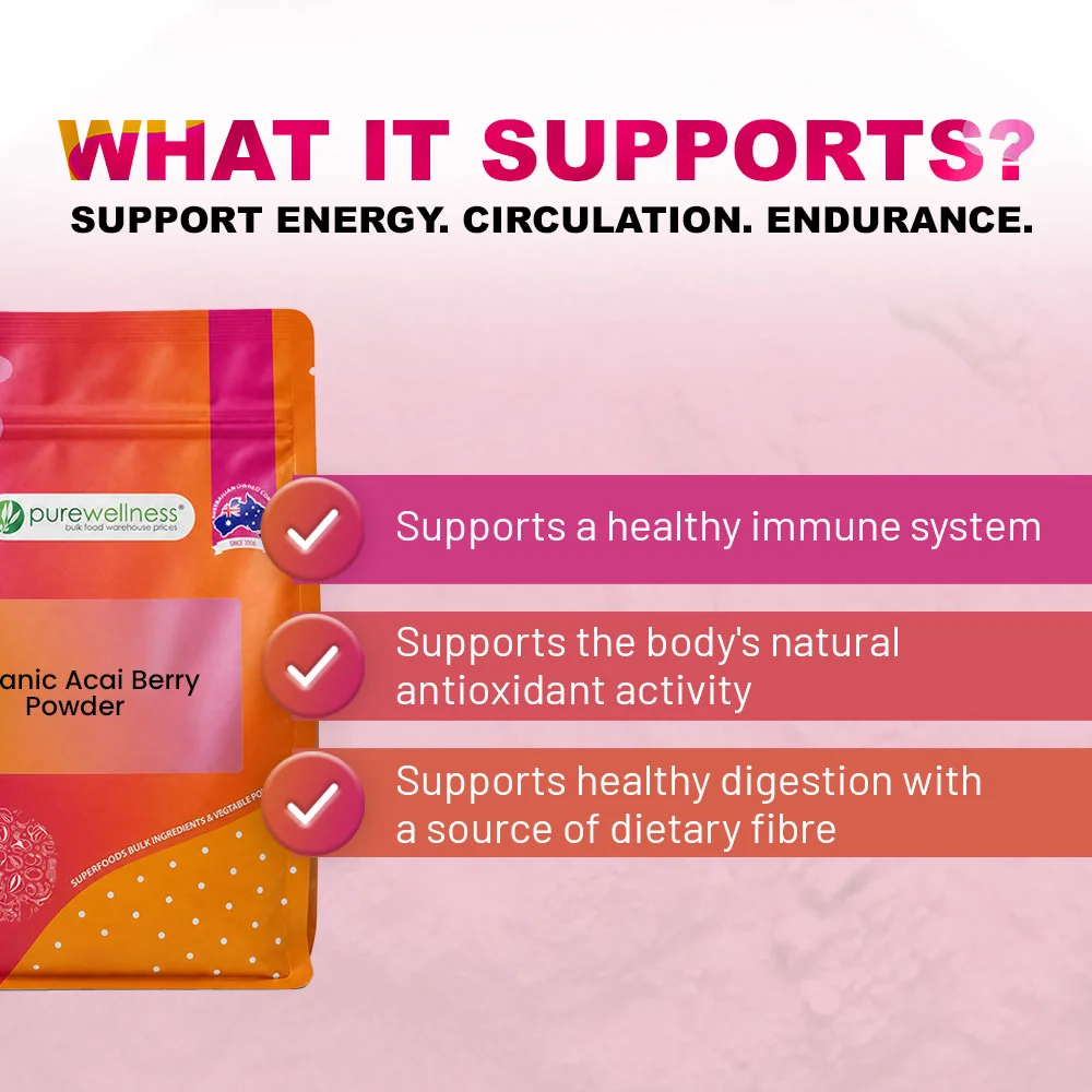 Organic Acai Berry Powder (buy 2 Packs & Get 1 free) - Image 3