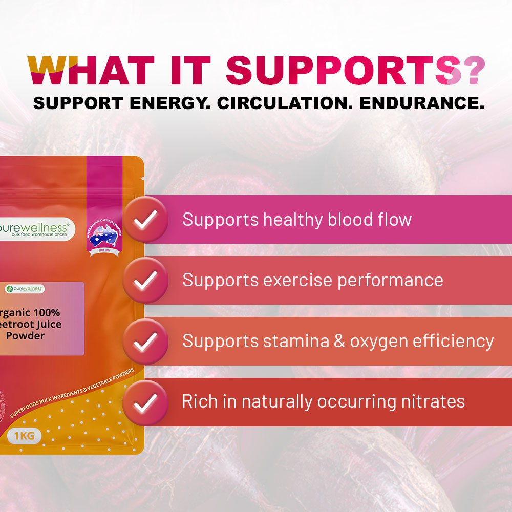 Organic 100% Beetroot Juice Powder (buy 2 Packs(1kg) & Get 1 free) - Image 3