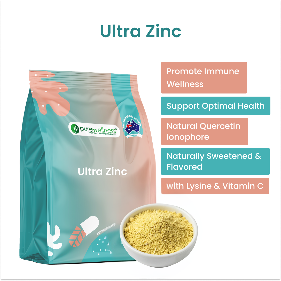 Ultra Zinc supplement supporting immunity, skin health, and overall wellness
