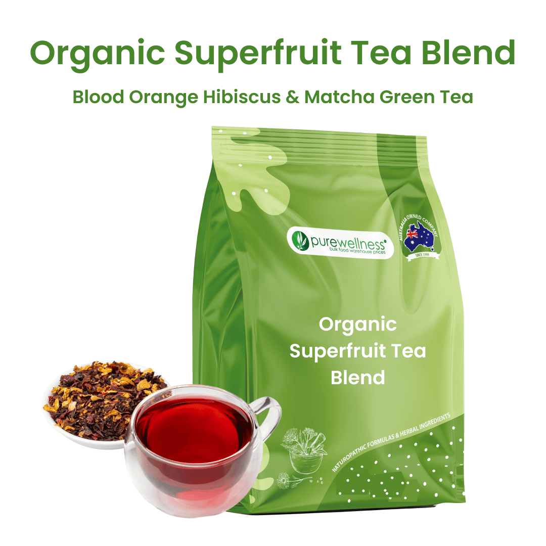 Organic Superfruit Tea Blend – Blood Orange Hibiscus & Matcha Green Tea