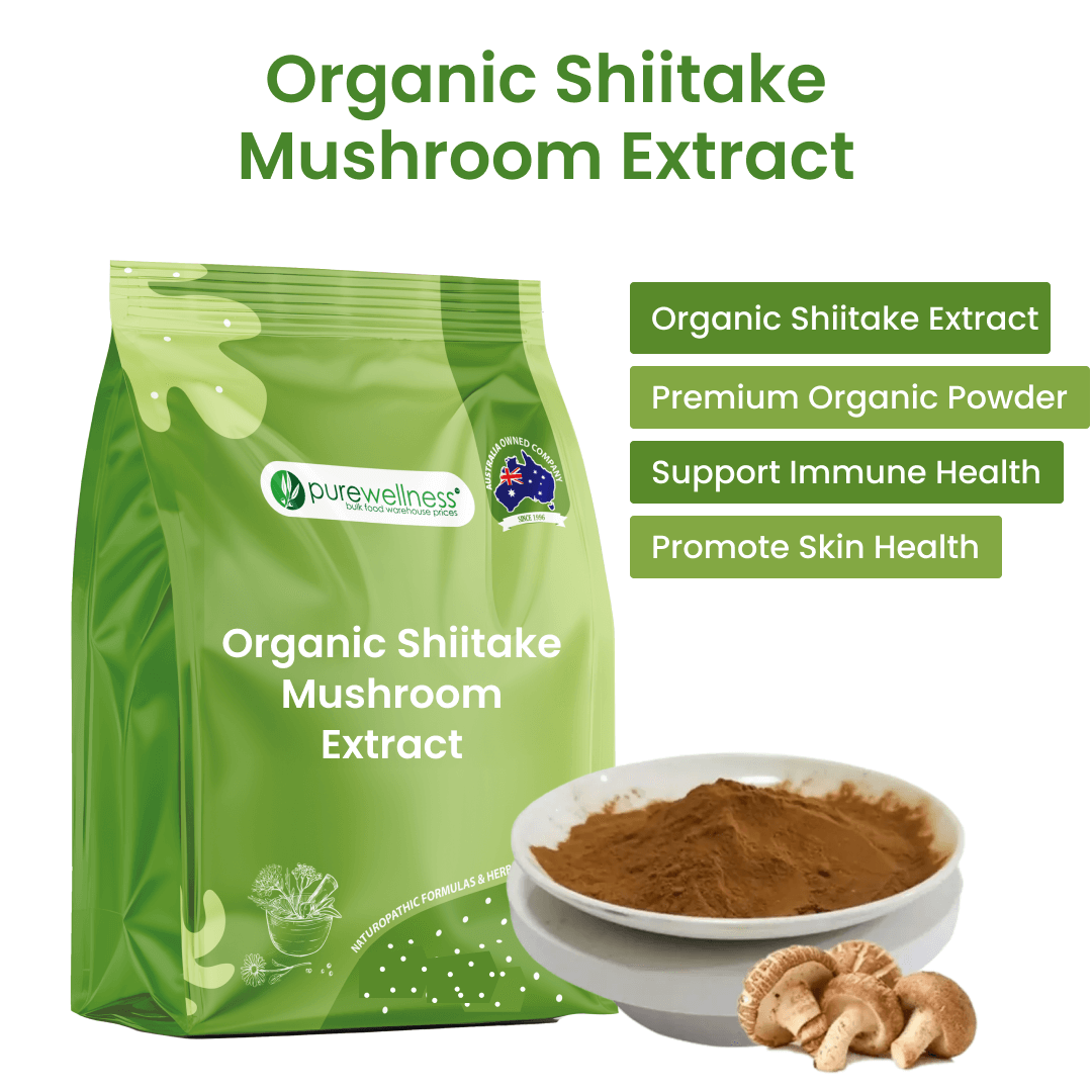 Purewellness Organic Shiitake Mushroom Extract – natural immune and heart health support by Pure Wellness.