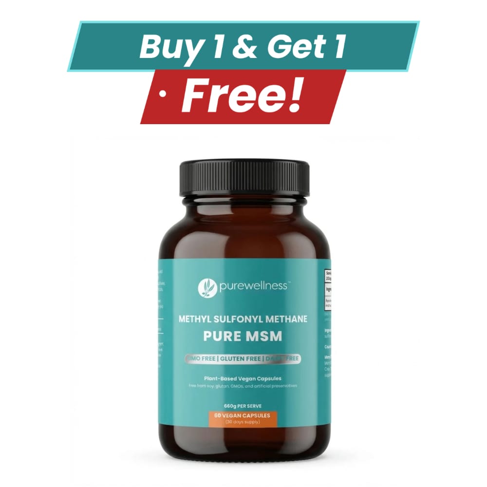 Pure MSM Capsules (buy 1 Pack of (60 Capsules) & Get 1 free )