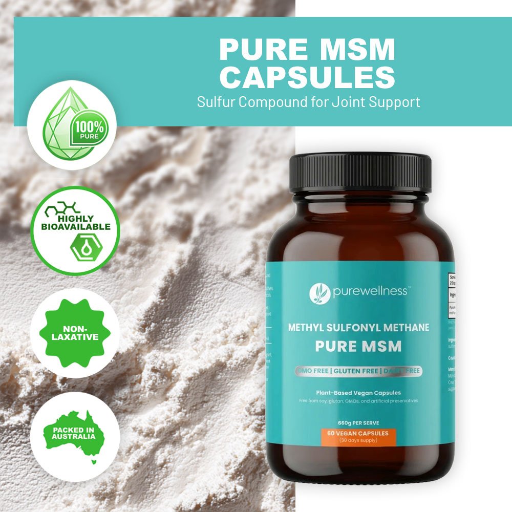 Msm Pure Pure MSM Capsules (660mg) | Plant-Based | Purewellness