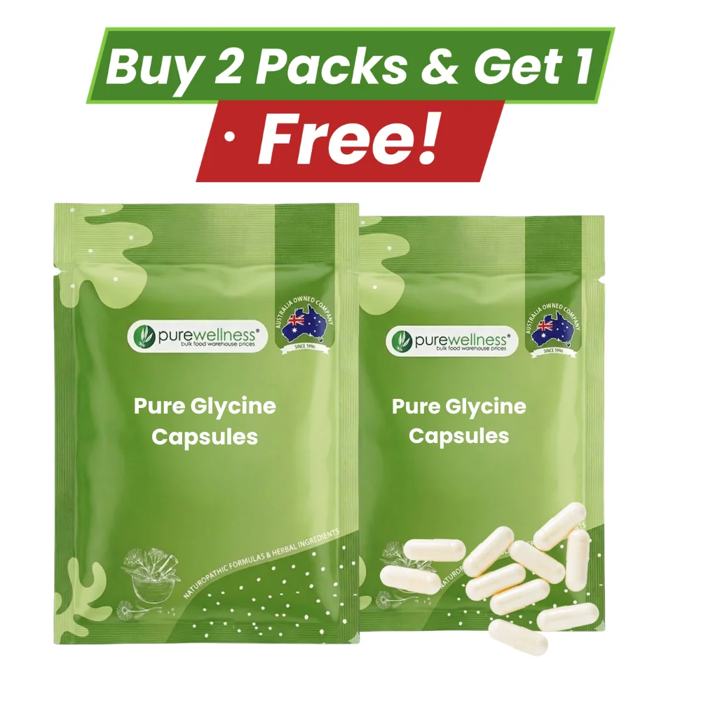 Pure Glycine Capsules (buy 2 Packs & Get 1 free)