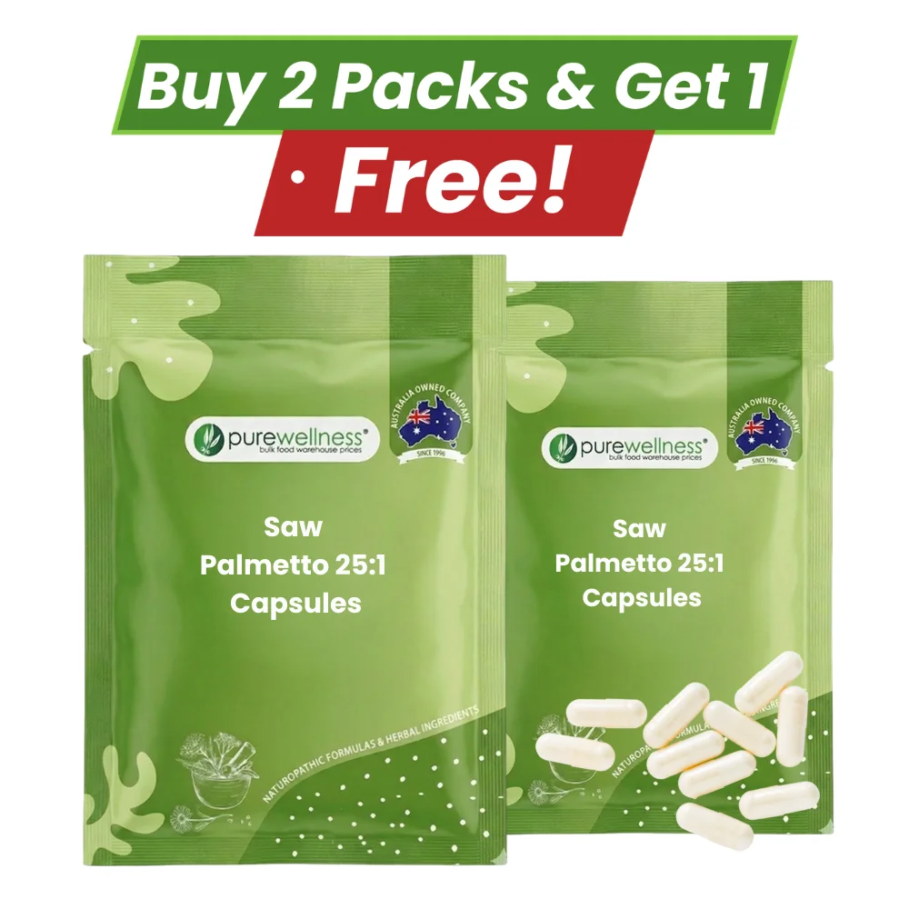 Saw Palmetto 25:1 Capsules (buy 2 Packs & Get 1 free)